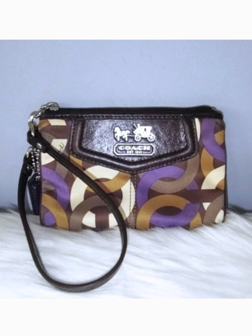 Coach Madison Op Art wristlet EUC